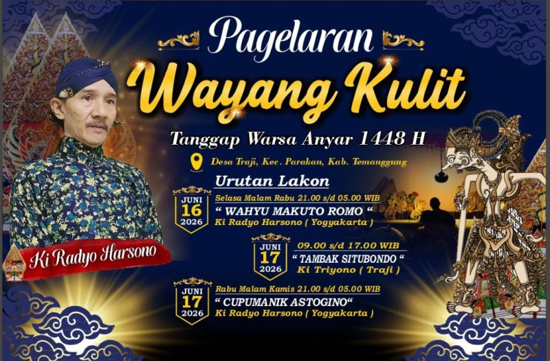 Pagelaran Wayang Kulit 1 Suro Desa Traji