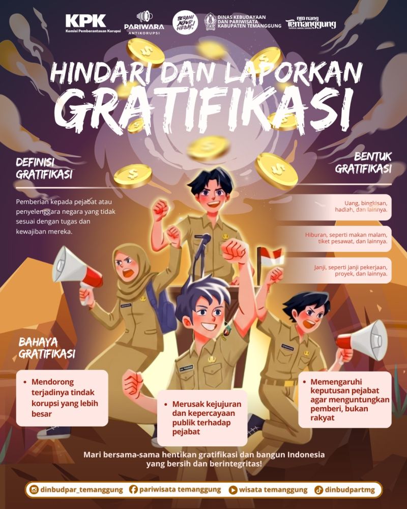 Budaya Bersih, Pariwisata Maju: Tolak dan Laporkan Gratifikasi